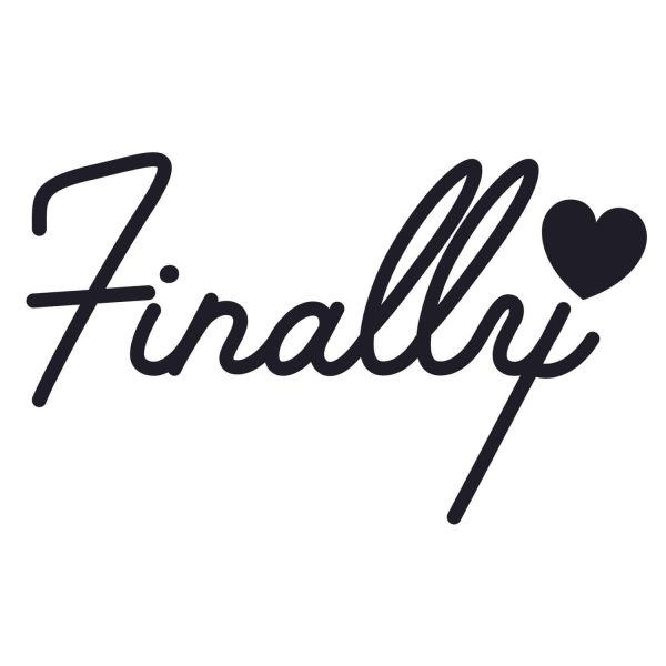 Finally With Heart Cake Topper SVG, PNG, JPG, PSD, PDF Files