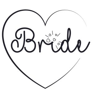 Heart Shaped Bride SVG, PNG, JPG, PSD, PDF Files