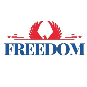 Freedom With American Eagle SVG, PNG, JPG, PSD, PDF Files