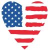 Painted Heart American Flag SVG, PNG, JPG, PSD, PDF Files