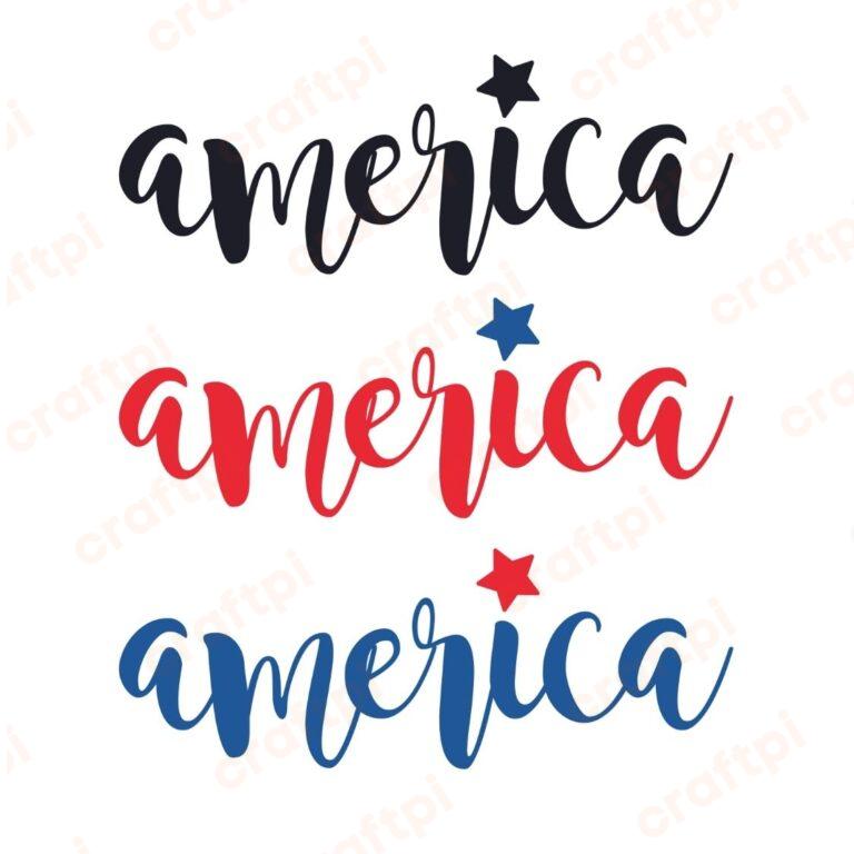 America Stacked SVG, PNG, JPG, PSD, PDF Files