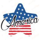 America With Star Shaped USA Flag SVG, PNG, JPG, PSD, PDF Files
