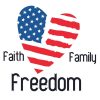Faith Family Freedom With Heart SVG, PNG, JPG, PSD, PDF Files
