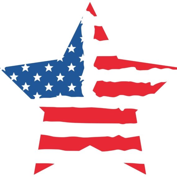 American Flag Shaped Star SVG, PNG, JPG, PSD, PDF Files