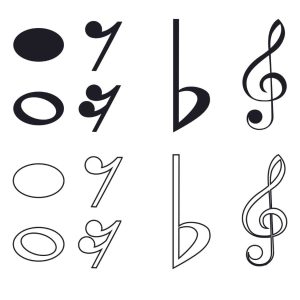 Music Notes Bundle SVG, PNG, JPG, PSD, PDF Files