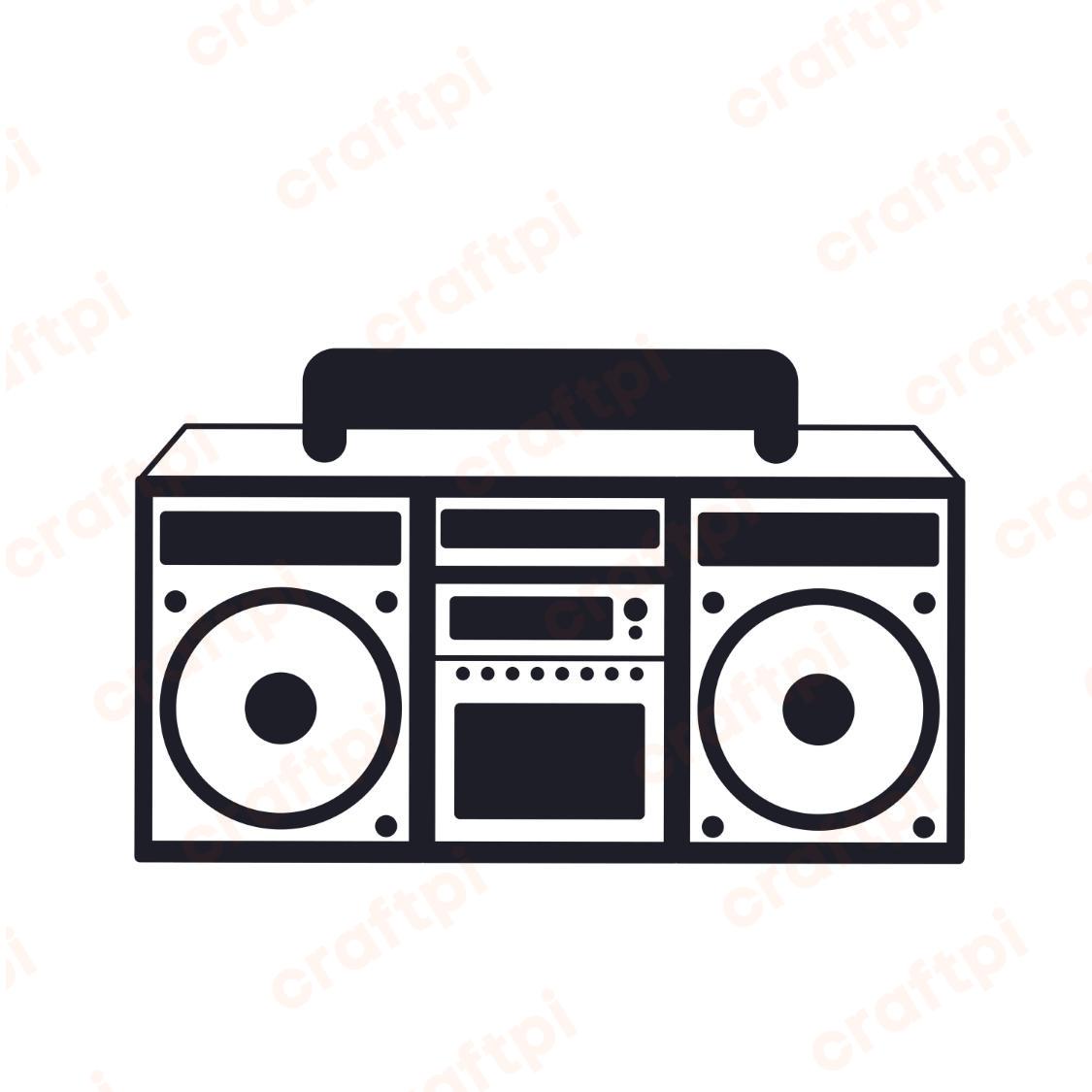 Simple Boomboxes SVG, PNG, JPG, PSD, PDF Files