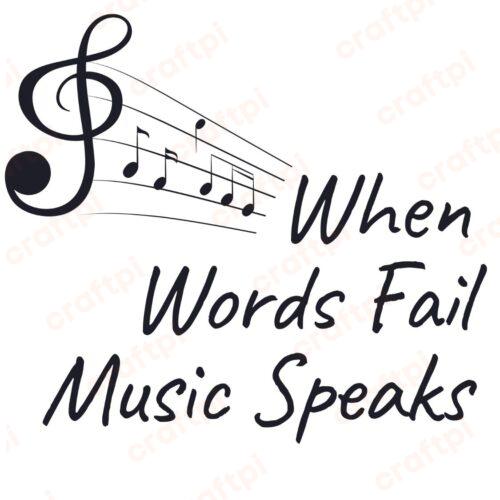 When Words Fail Music Speaks Dandelion SVG, PNG, JPG, PSD, PDF Files