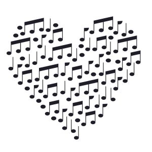 Music Notes With Heart SVG, PNG, JPG, PSD, PDF Files