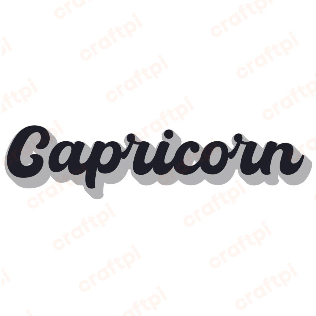 Retro Capricorn SVG, PNG, JPG, PSD, PDF Files