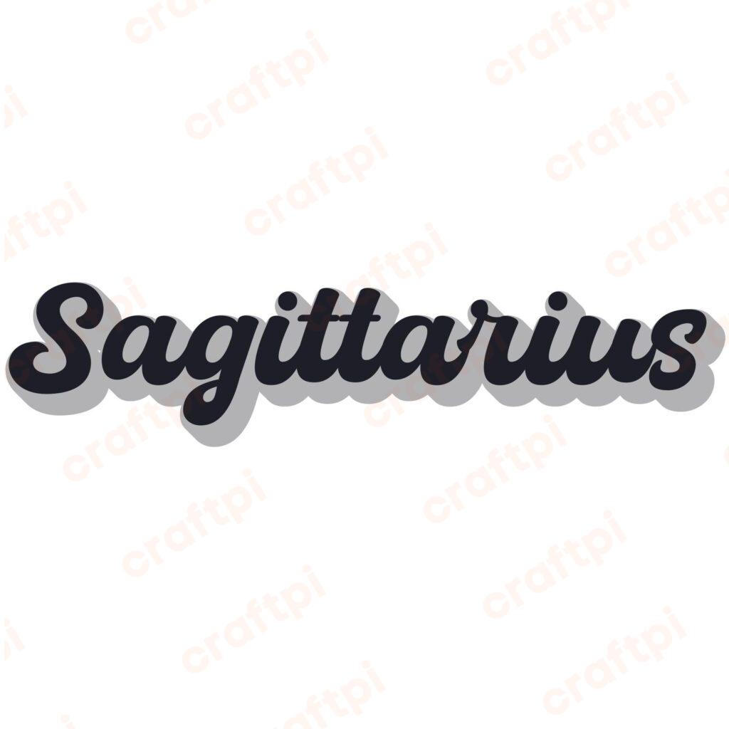 Retro Sagittarius SVG, PNG, JPG, PSD, PDF Files
