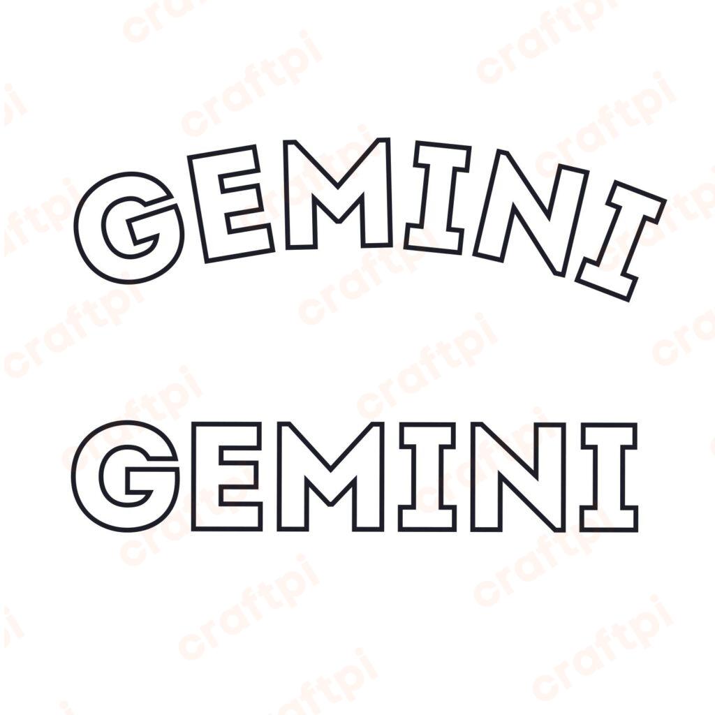 Outline Arc Gemini SVG, PNG, JPG, PSD, PDF Files