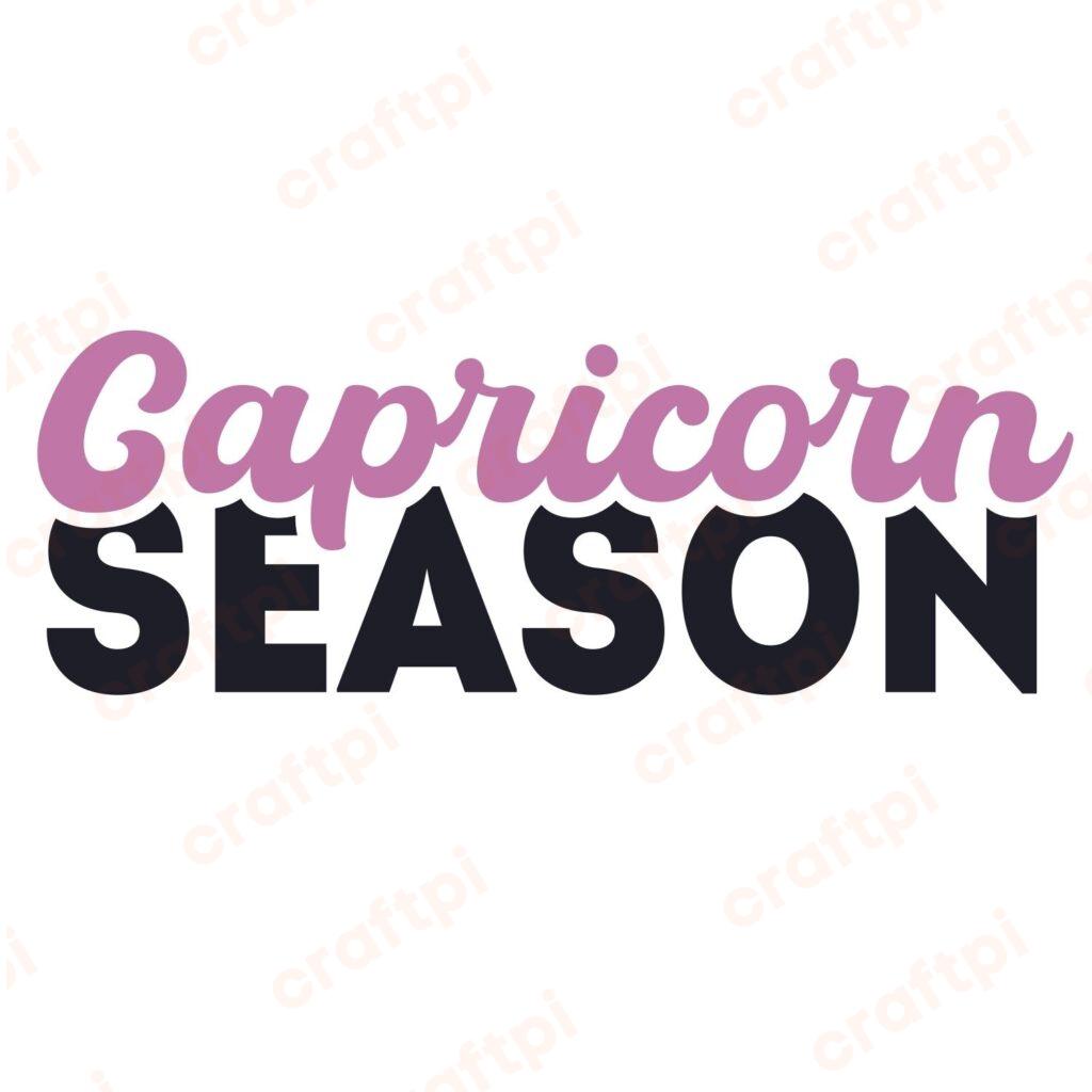 Capricorn Season SVG, PNG, JPG, PSD, PDF Files