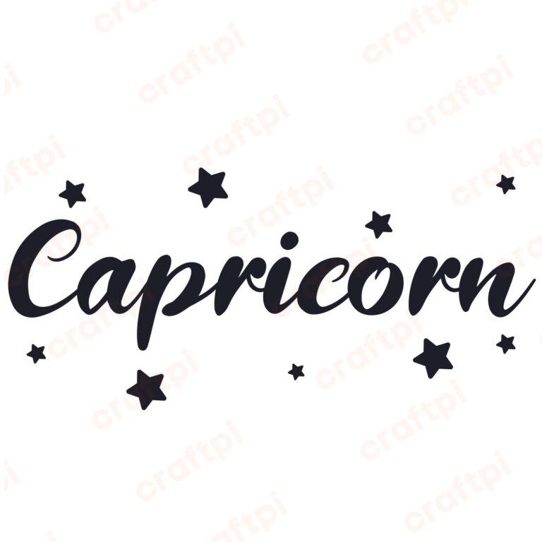 Capricorn Celestial Stars SVG, PNG, JPG, PSD, PDF Files