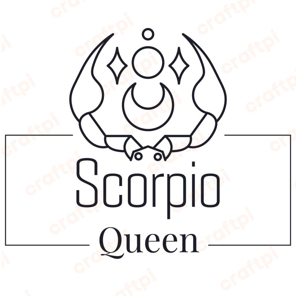 Scorpio Queen SVG, PNG, JPG, PSD, PDF Files