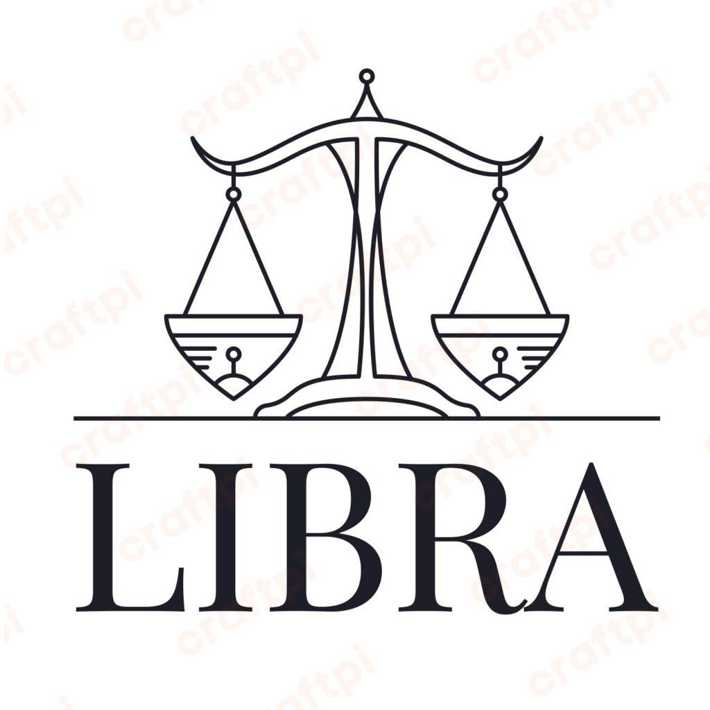 Libra Scales Zodiac SVG, PNG, JPG, PSD, PDF Files