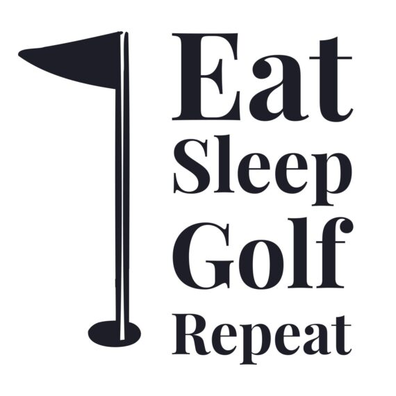 Eat Sleep Golf Repeat SVG, PNG, JPG, PSD, PDF Files
