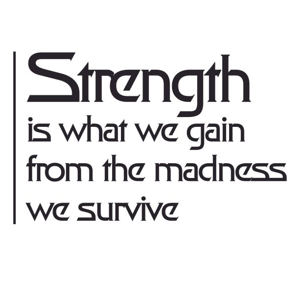 Strength is What We Gain from The Madness We Survive SVG, PNG, JPG, PSD, PDF Files