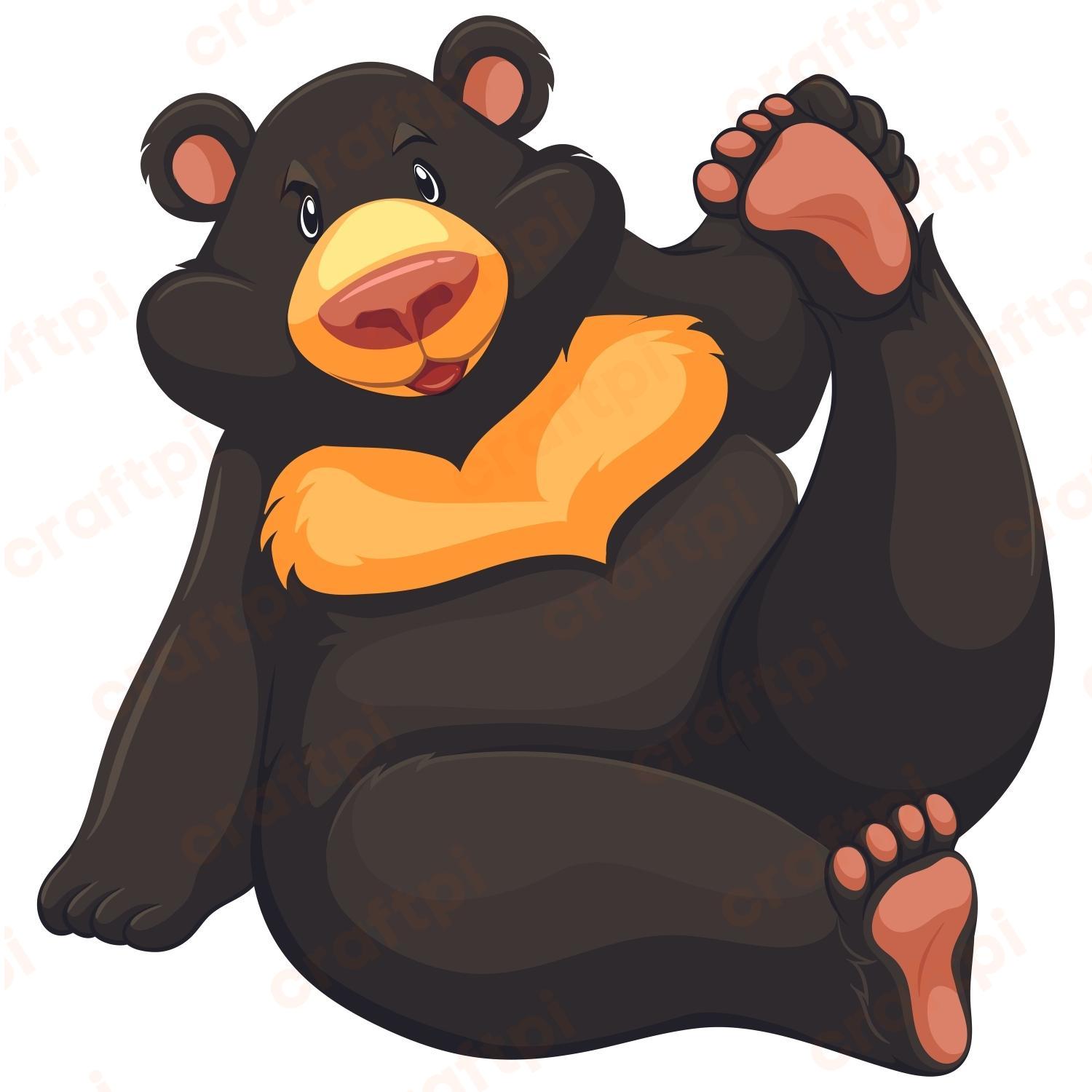 Cute Bear SVG, PNG, JPG, PSD, PDF Files