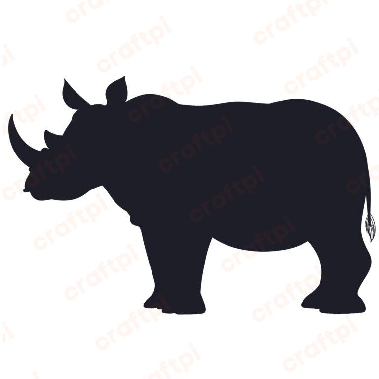 Rhino Silhouette SVG, PNG, JPG, PSD, PDF Files