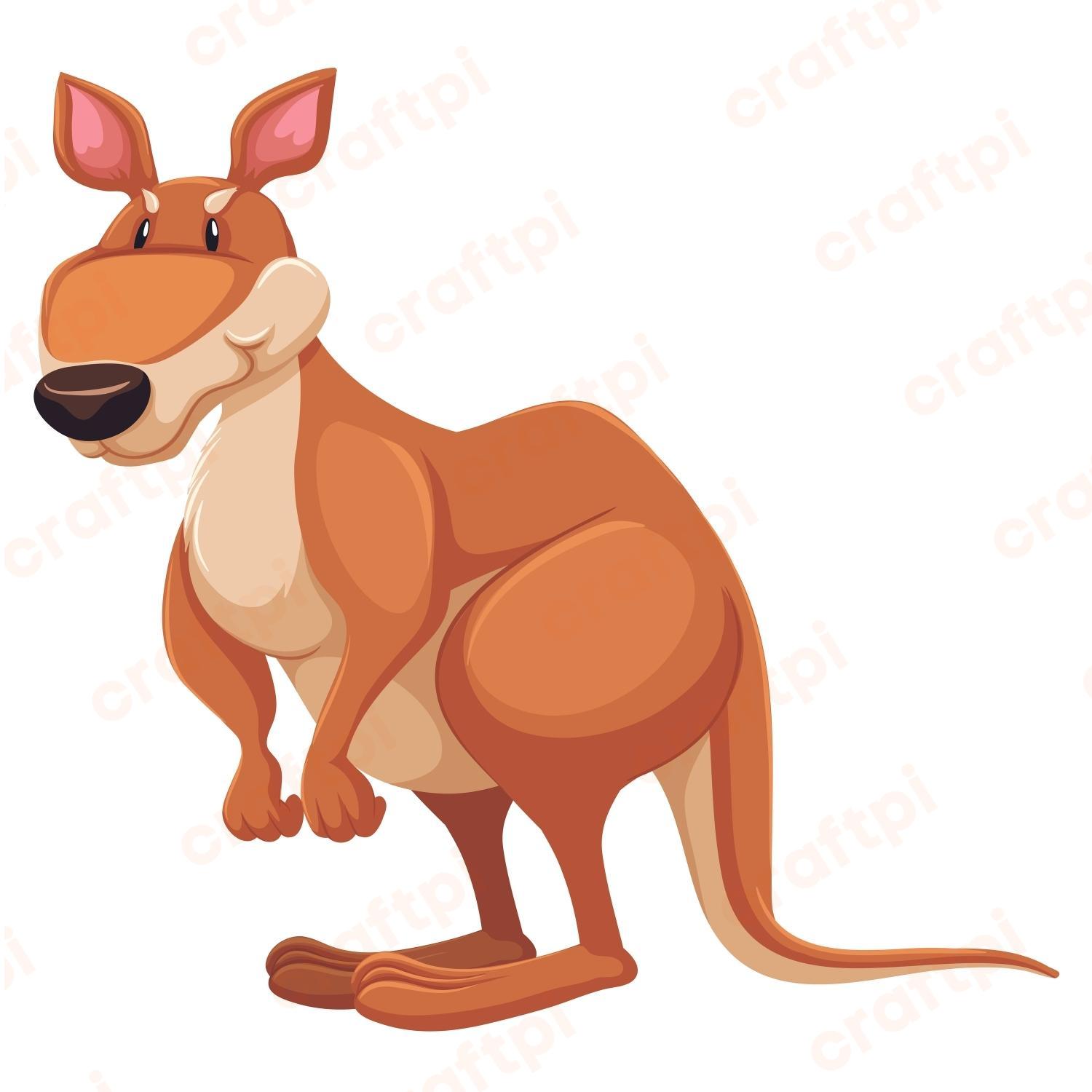 Cartoon Kangaroo SVG, PNG, JPG, PSD, PDF Files