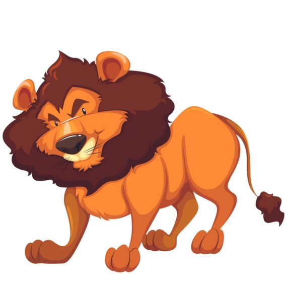 Angry Lion Cartoon SVG, PNG, JPG, PSD, PDF Files