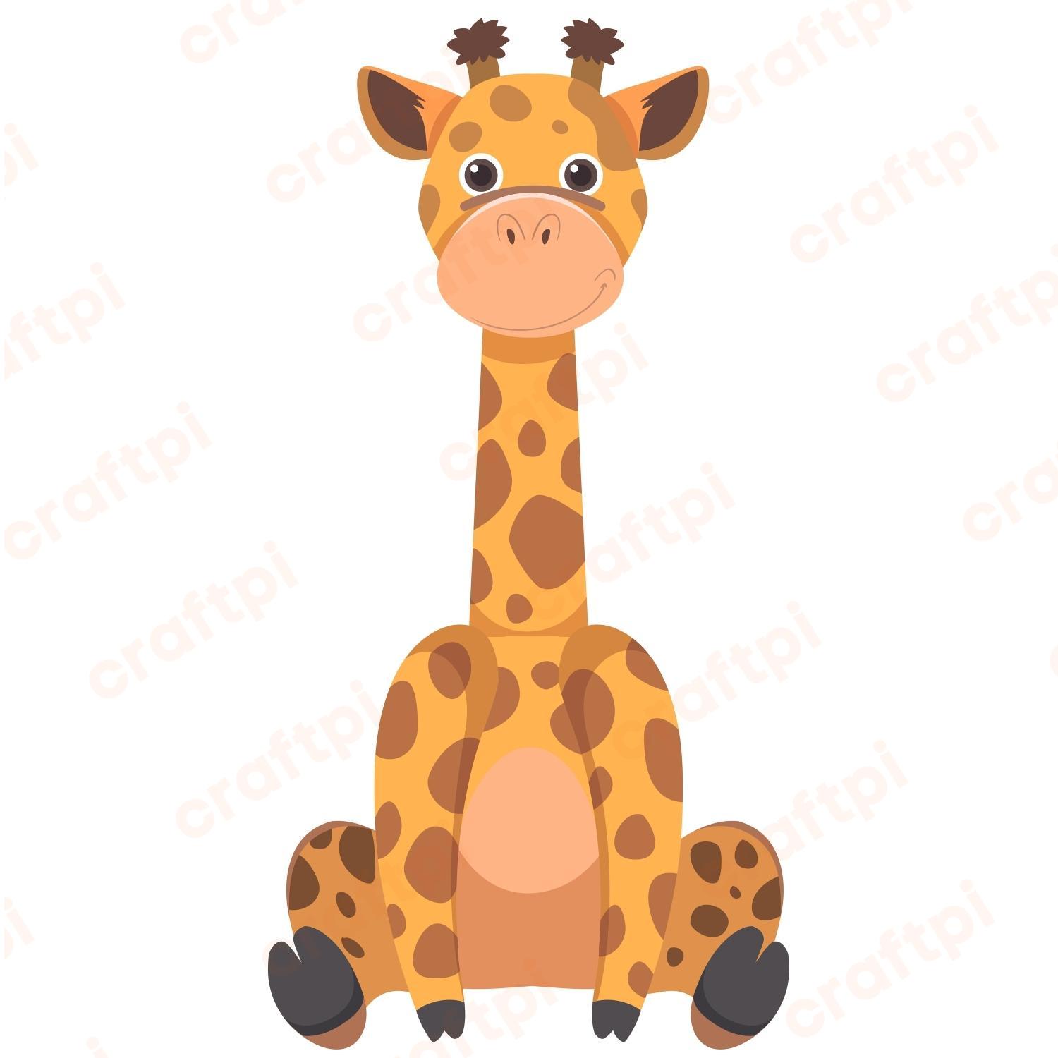 Baby Giraffe Cartoon SVG, PNG, JPG, PSD, PDF Files
