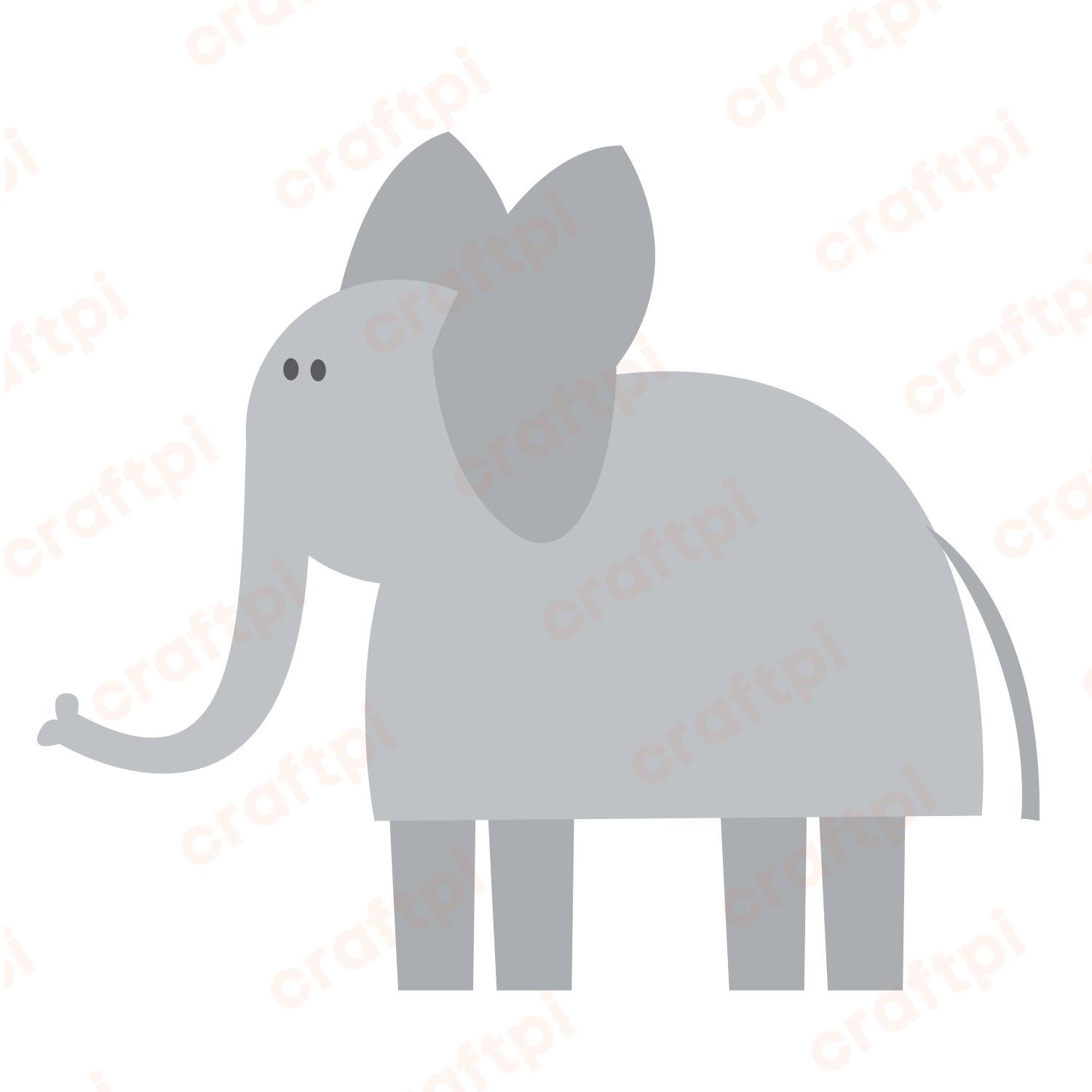 Baby Elephant Cartoon SVG, PNG, JPG, PSD, PDF Files