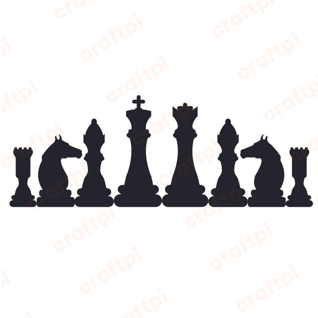 Chess Pieces Black SVG, PNG, JPG, PSD, PDF Files
