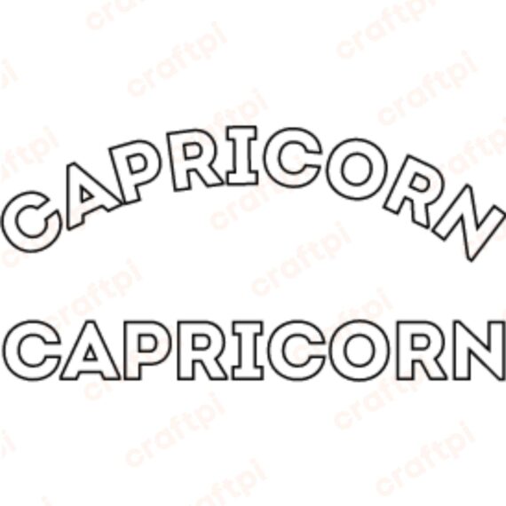 Outline Arc Capricorn SVG, PNG, JPG, PSD, PDF Files