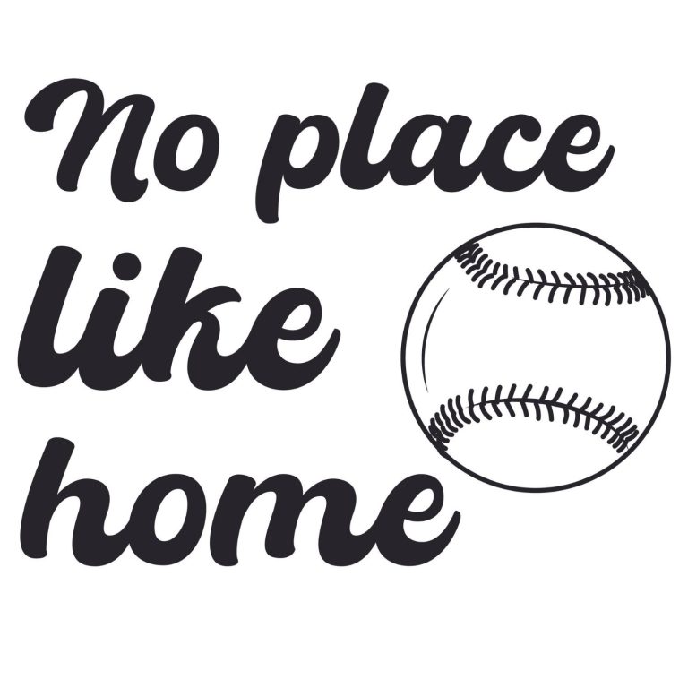 No Place Like Home Baseball SVG, PNG, JPG, PSD, PDF Files