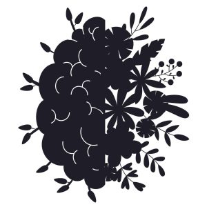 Floral Mental Brain SVG, PNG, JPG, PSD, PDF Files