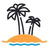 Palm Trees Island SVG, PNG, JPG, PSD, PDF Files