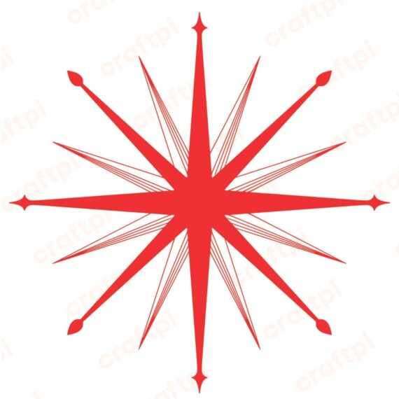 Red Nautical Compass SVG, PNG, JPG, PSD, PDF Files