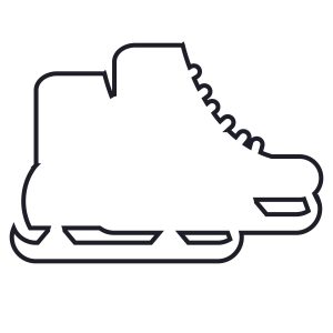 Hockey Skates Outline SVG, PNG, JPG, PSD, PDF Files
