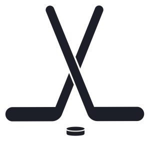 Simple Hockey Sticks & Puck SVG, PNG, JPG, PSD, PDF Files