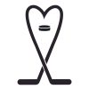 Heart Shaped Hockey Stick SVG, PNG, JPG, PSD, PDF Files