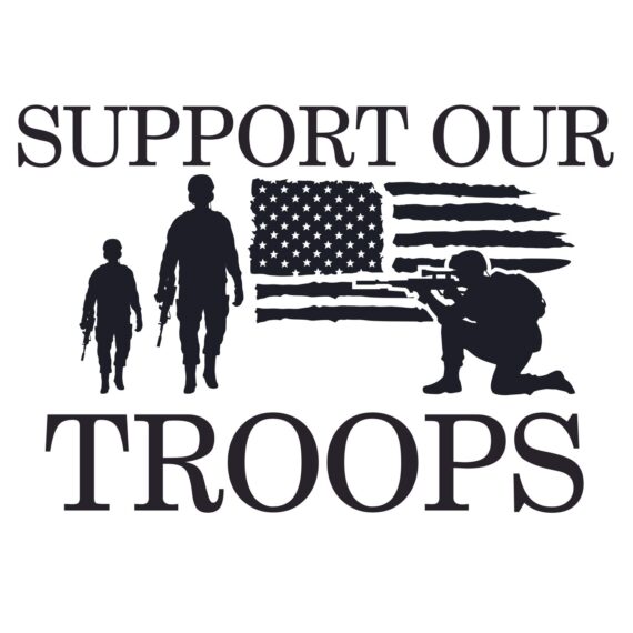Support Our Troops Silhouette SVG, PNG, JPG, PSD, PDF Files