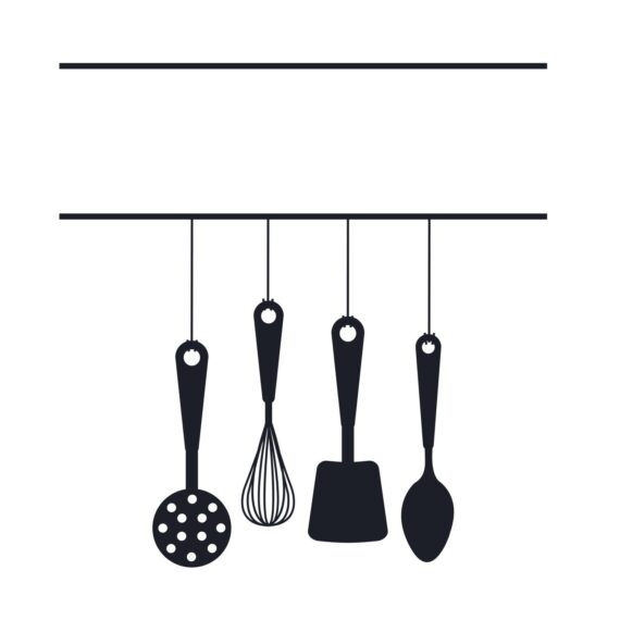 Kitchen Tools Monogram SVG, PNG, JPG, PSD, PDF Files