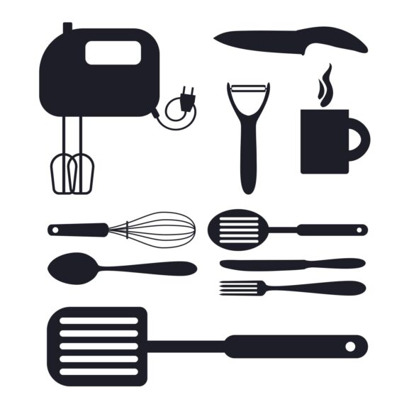 Kitchen Tools Bundle SVG, PNG, JPG, PSD, PDF Files