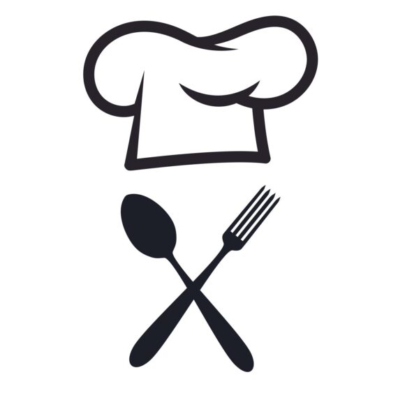 Chef Hat With Fork And Spoon SVG, PNG, JPG, PSD, PDF Files