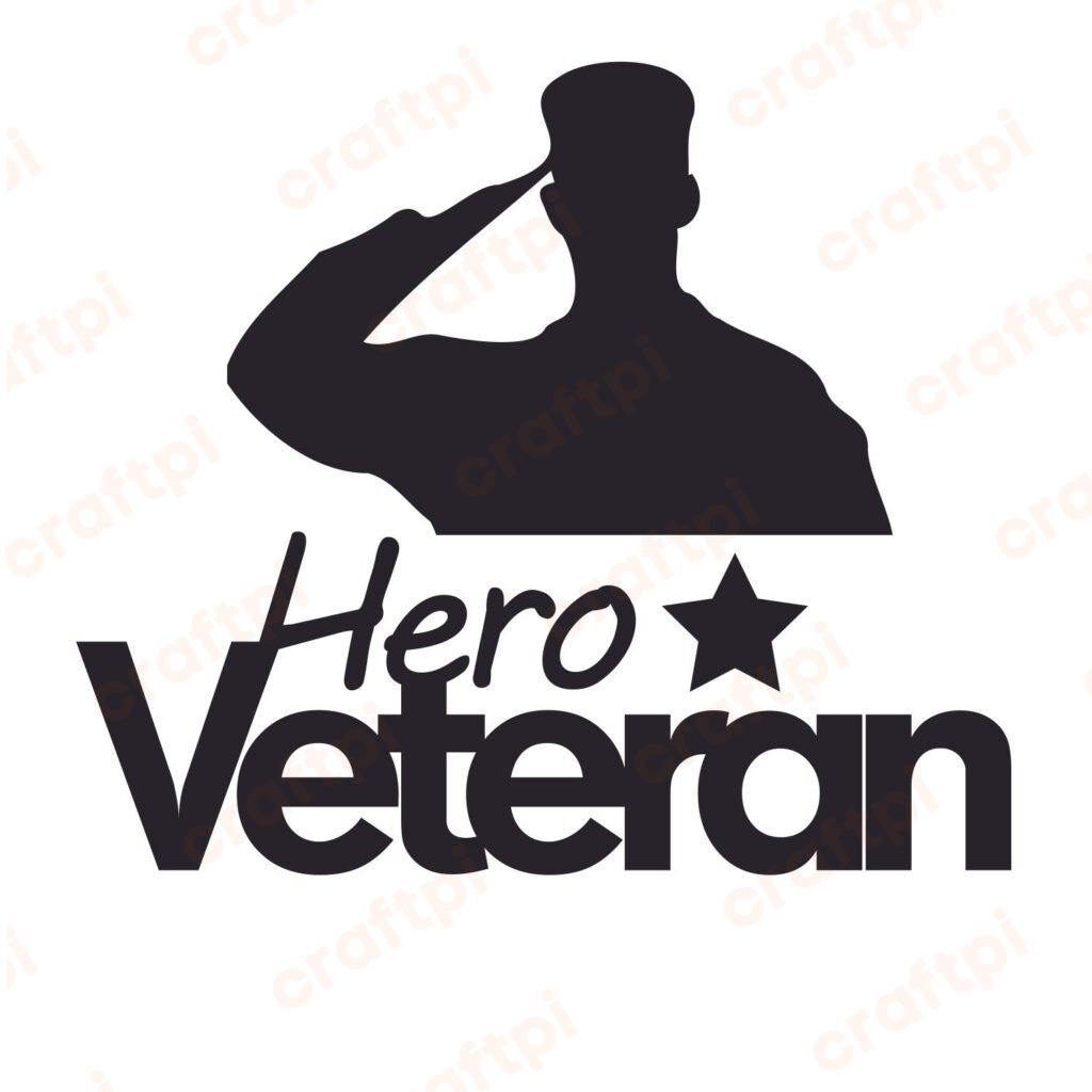 Hero Veteran Silhouette SVG, PNG, JPG, PSD, PDF Files