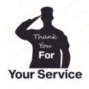 Thank You For Your Service Silhouette SVG, PNG, JPG, PSD, PDF Files