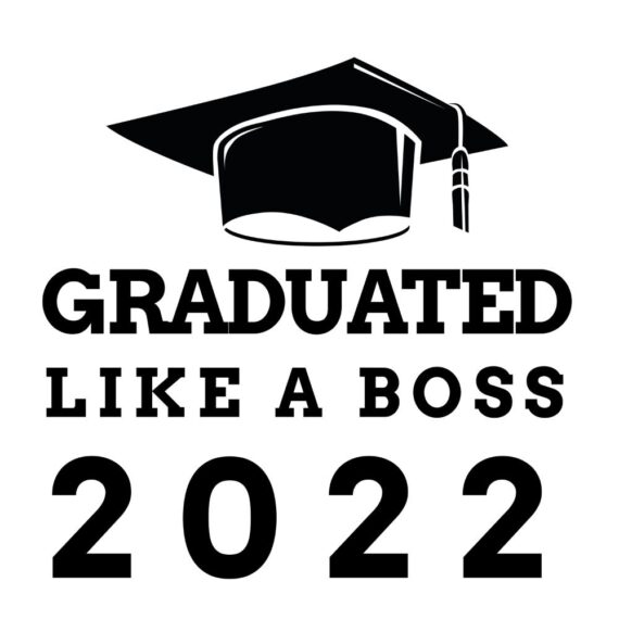 Graduated Like a Boss with Cap and Sunglasses SVG, PNG, JPG, PSD, PDF Files