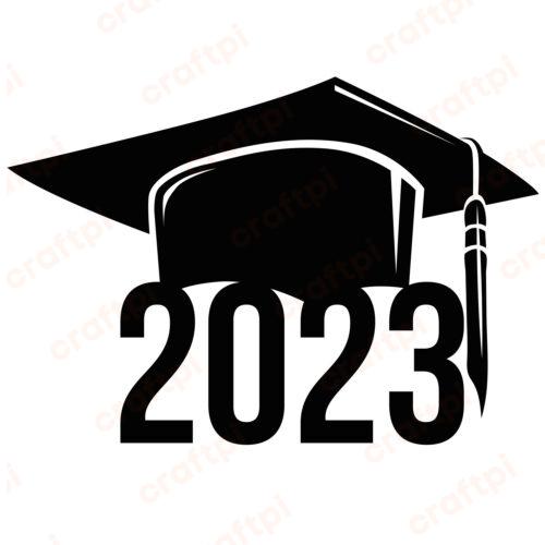 Graduation Cap 2023 SVG, PNG, JPG, PSD, PDF Files | Craftpi