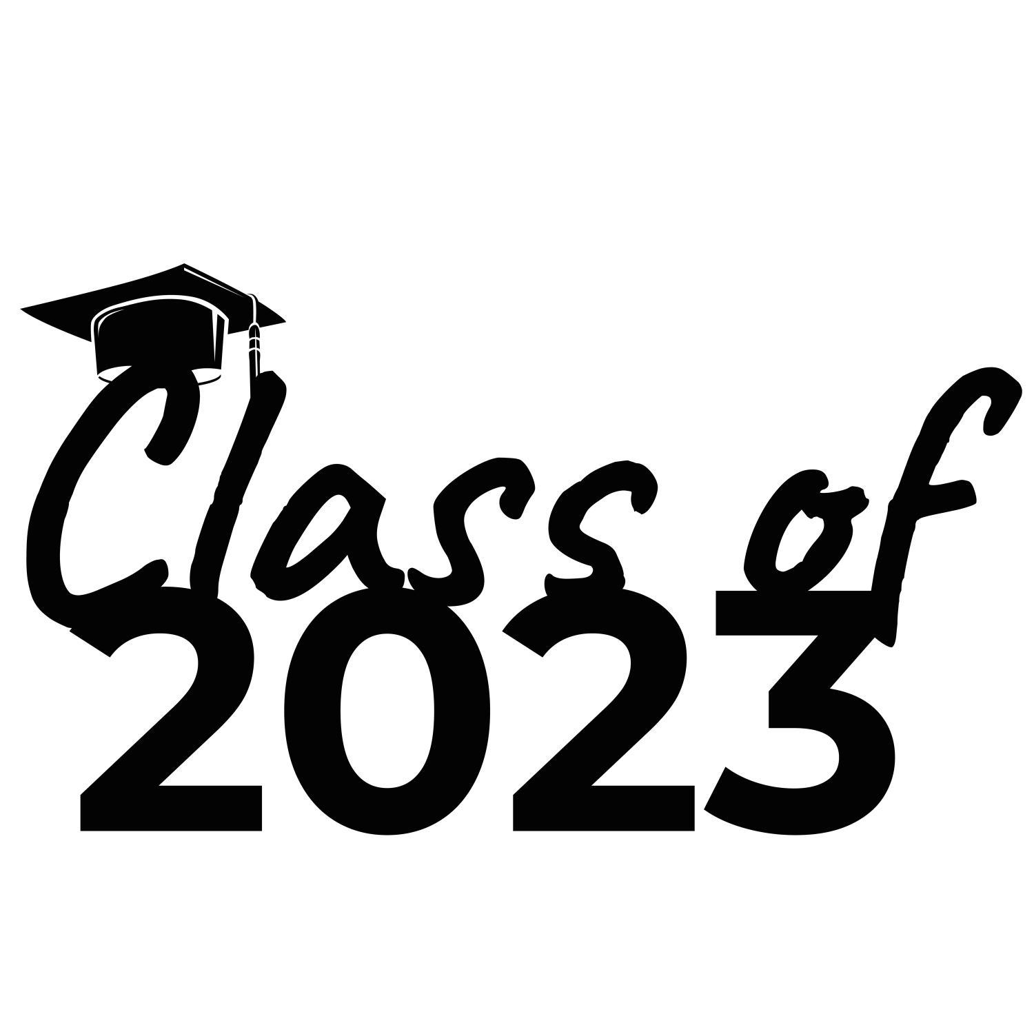 Graduation Cap Class of 2023 SVG, PNG, JPG, PSD, PDF Files | Craftpi