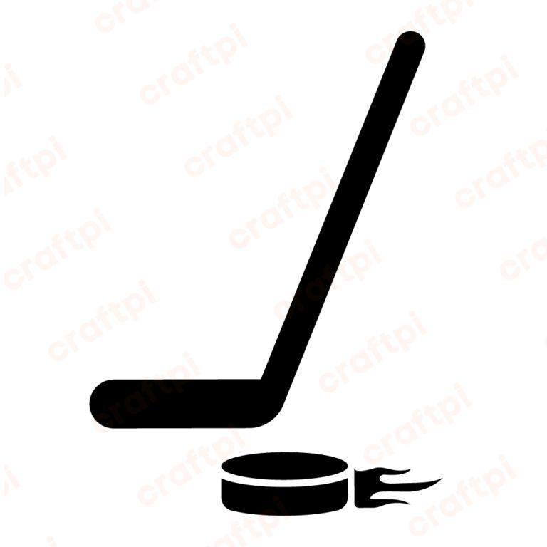 Hockey Stick and Puck SVG, PNG, JPG, PSD, PDF Files