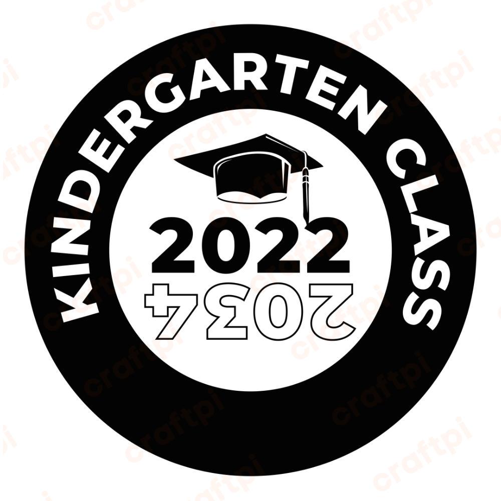 Kindergarten Graduation Circle SVG, PNG, JPG, PSD, PDF Files