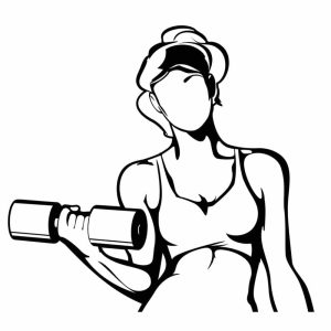 Muscular Woman SVG, PNG, JPG, PSD, PDF Files