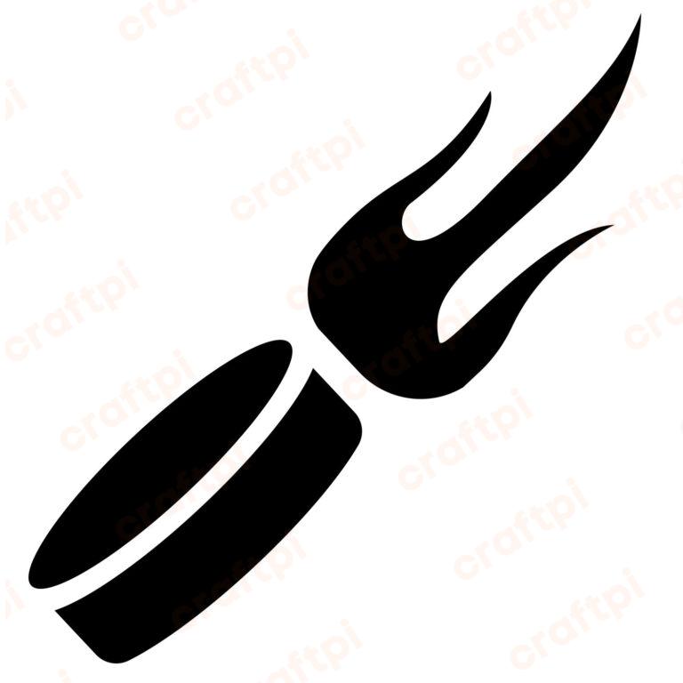 Puck On Fire Different Angle SVG, PNG, JPG, PSD, PDF Files