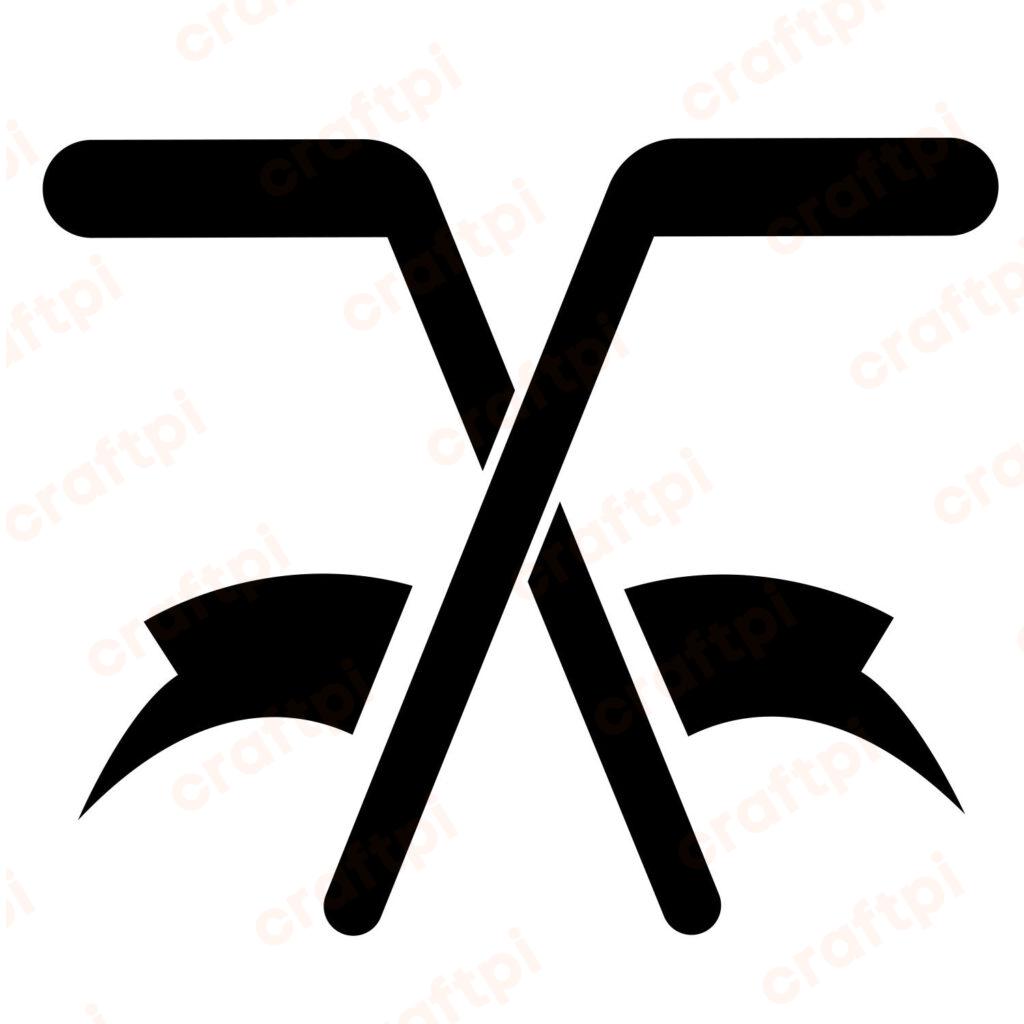 Reversed Hockey Sticks SVG, PNG, JPG, PSD, PDF Files